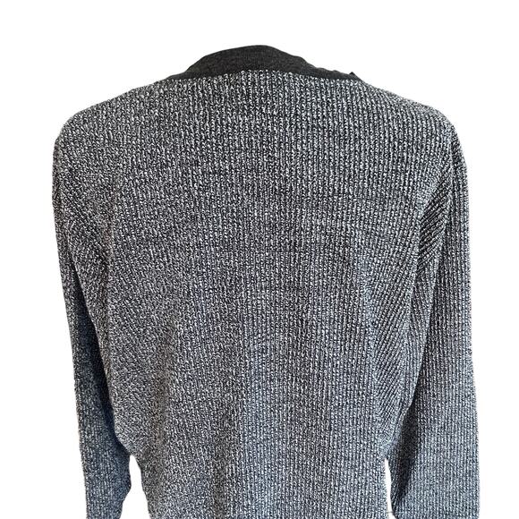 Eccotoo Womens Cardigan All in One Shirt Gray Black White Knit Plus Size 1X - Picture 6 of 12